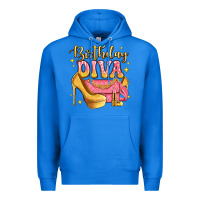 True Royal birthday diva pink and gold glitter Premium Hoodie - LillyAllenDesigns