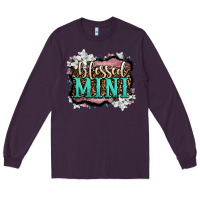 Plum blessed mini Long Sleeve Tee - OliviaCreatesArt