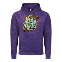 Cloud Purple Love boots hat western Cowboy Vintage Hoodie - HowdyJamesFarm