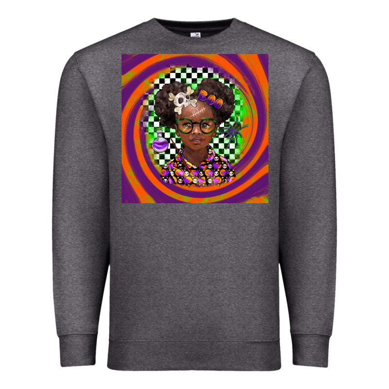 Halloween African Girl Premium Sweatshirt by BarkalooDesign | Teevron