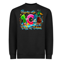 Black name flying into 100 days of school Heavyweight Sweatshirt - CowhideDigitalArt