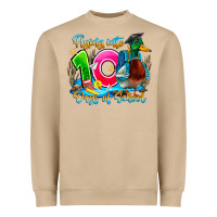 Mushroom name flying into 100 days of school Heavyweight Sweatshirt - CowhideDigitalArt