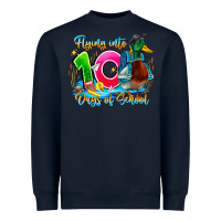 Navy name flying into 100 days of school Heavyweight Sweatshirt - CowhideDigitalArt