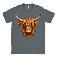 Charcoal Heather long haired cow Classic Tee - Jasminsmagicworld