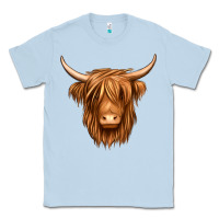 Dusty Blue long haired cow Classic Tee - Jasminsmagicworld