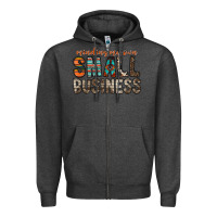 Charcoal Heather minding my own small business Zipper Hoodie - RacoonDesign