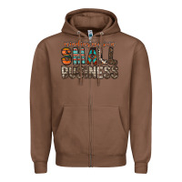 Chestnut minding my own small business Zipper Hoodie - RacoonDesign