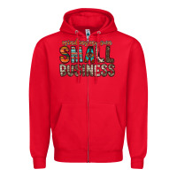 Red minding my own small business Zipper Hoodie - RacoonDesign