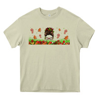 Mossy christmas mama messy bun Heavy Core Tee - Jasminsmagicworld