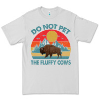Dove Grey Do Not Pet The Fluffy Cows Vintage Premium Tee - trangStudio