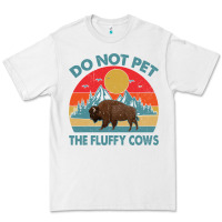 White Do Not Pet The Fluffy Cows Vintage Premium Tee - trangStudio