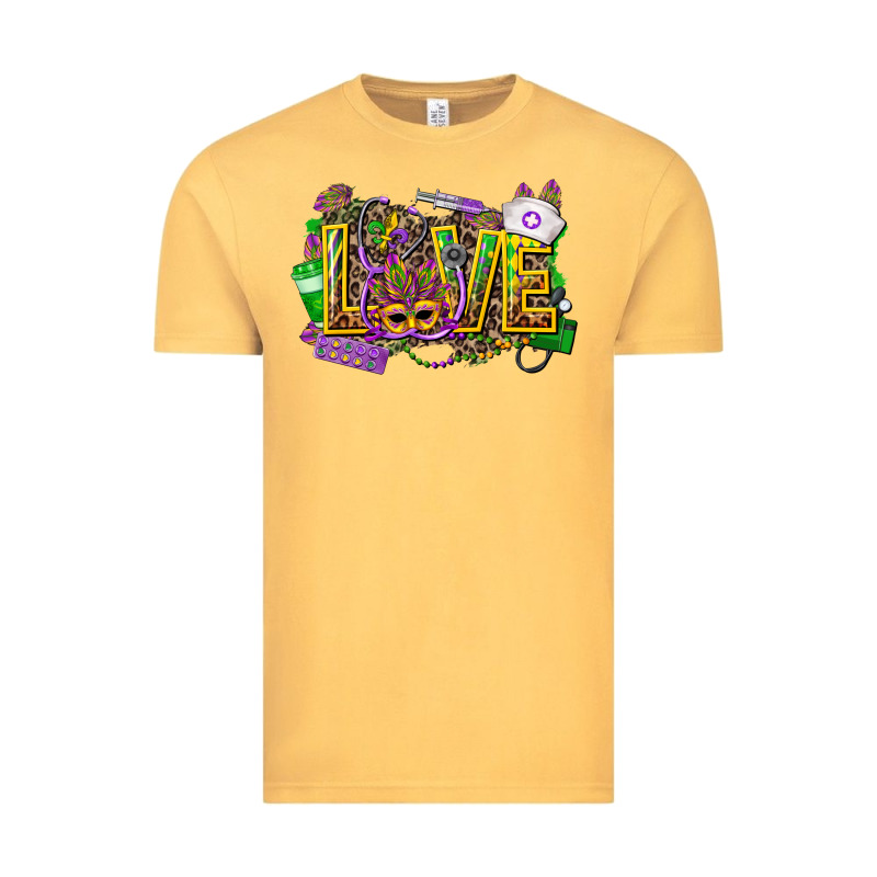 Mardi Gras Love Nurse Vintage Tee by CowGirlArtShop | Teevron