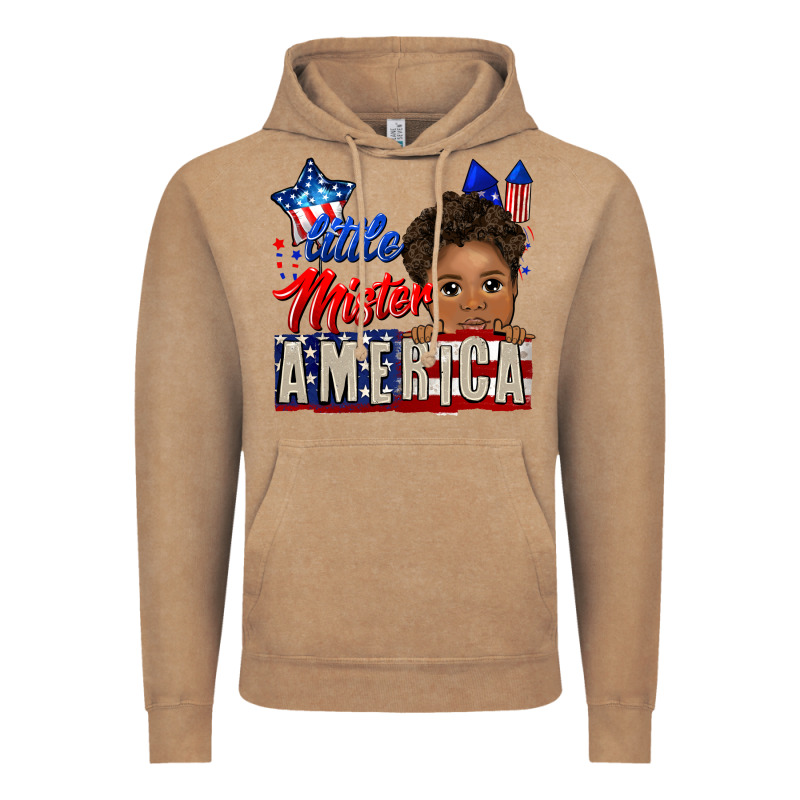 Little Mister America Black Boy Vintage Hoodie by CowGirlArtShop | Teevron