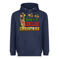 Navy have a rockin christmas Heavyweight Hoodie - BarkalooDesign