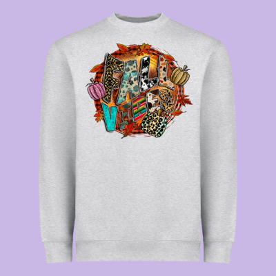 Fall Vibes Heavyweight Sweatshirt Designed By Cowhidedigitalart