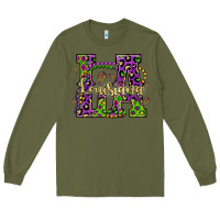 Army Green louisiana mardi gras Long Sleeve Tee - OliviaCreatesArt