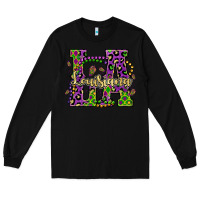 Black louisiana mardi gras Long Sleeve Tee - OliviaCreatesArt
