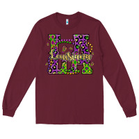Burgundy louisiana mardi gras Long Sleeve Tee - OliviaCreatesArt