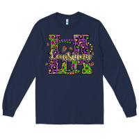 Navy louisiana mardi gras Long Sleeve Tee - OliviaCreatesArt