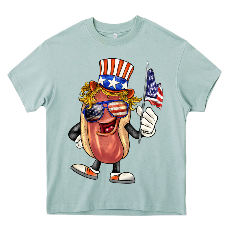 4th Of July Hot Dog Heavy Core Tee by BarkalooDesign | Teevron