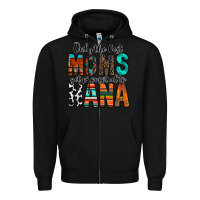 Black only the best moms get promoted to nana Zipper Hoodie - RacoonDesign