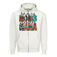 Oatmeal Heather only the best moms get promoted to nana Zipper Hoodie - RacoonDesign