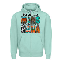 Seafoam only the best moms get promoted to nana Zipper Hoodie - RacoonDesign