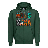 Sports Green only the best moms get promoted to nana Zipper Hoodie - RacoonDesign
