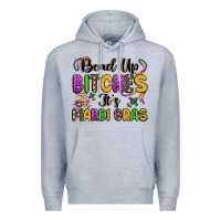 Heather Grey bead up bitches it s mardi gras Premium Hoodie - LillyAllenDesigns