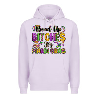 Lilac bead up bitches it s mardi gras Premium Hoodie - LillyAllenDesigns