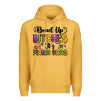 Mustard bead up bitches it s mardi gras Premium Hoodie - LillyAllenDesigns