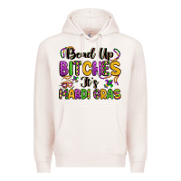 Pale Pink bead up bitches it s mardi gras Premium Hoodie - LillyAllenDesigns