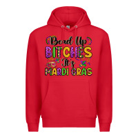 Red bead up bitches it s mardi gras Premium Hoodie - LillyAllenDesigns