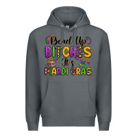 Rock bead up bitches it s mardi gras Premium Hoodie - LillyAllenDesigns