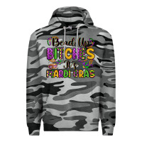 Slate Camo bead up bitches it s mardi gras Premium Hoodie - LillyAllenDesigns