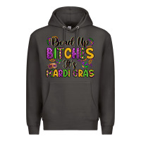 Smoke bead up bitches it s mardi gras Premium Hoodie - LillyAllenDesigns