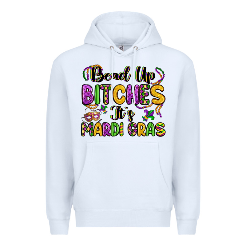 Bead Up Bitches It S Mardi Gras Premium Hoodie by LillyAllenDesigns | Teevron