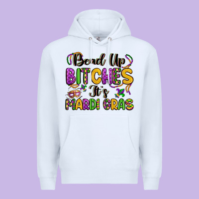 Bead Up Bitches It S Mardi Gras Premium Hoodie Designed By Lillyallendesigns