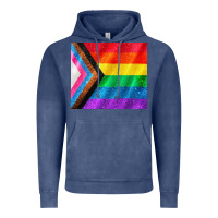 Vintage Denim Pride flag Vintage Hoodie - CowGirlArtShop