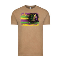 Vintage Coffee mardi gras flag Vintage Tee - CowGirlArtShop
