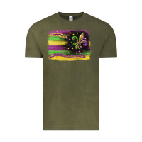 Vintage Olive mardi gras flag Vintage Tee - CowGirlArtShop