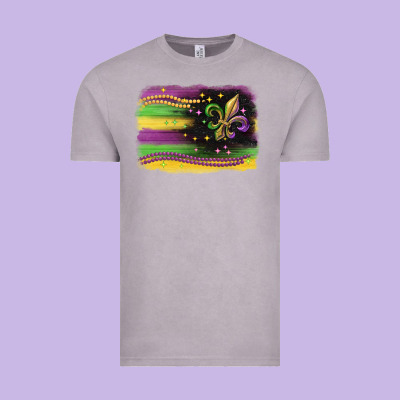 Mardi Gras Flag Vintage Tee Designed By Cowgirlartshop