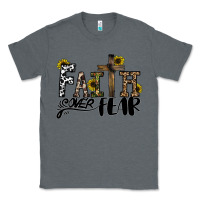 Charcoal Heather faith over fear Classic Tee - CowhideDigitalArt