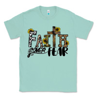 Seafoam faith over fear Classic Tee - CowhideDigitalArt