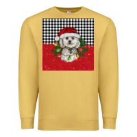Antique Gold Christmas Bichon frise dog Premium Sweatshirt - BarkalooDesign