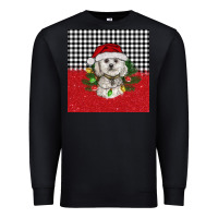 Black Christmas Bichon frise dog Premium Sweatshirt - BarkalooDesign