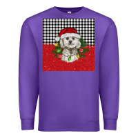 Purple Christmas Bichon frise dog Premium Sweatshirt - BarkalooDesign