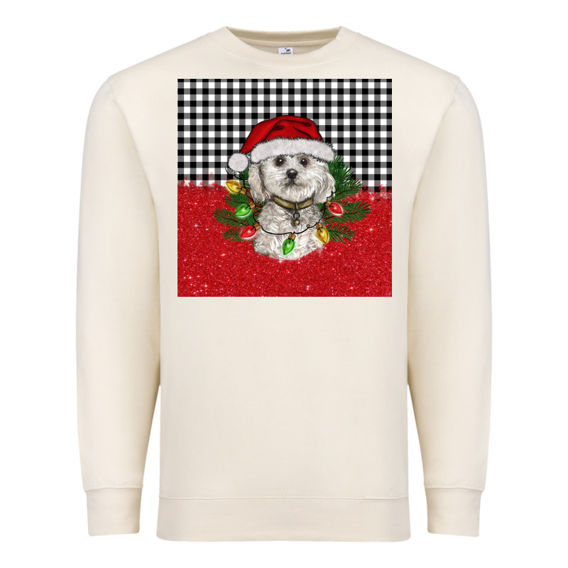 Christmas Bichon Frise Dog Premium Sweatshirt by BarkalooDesign | Teevron