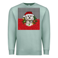 Seafoam Christmas Bichon frise dog Premium Sweatshirt - BarkalooDesign