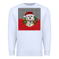White Christmas Bichon frise dog Premium Sweatshirt - BarkalooDesign